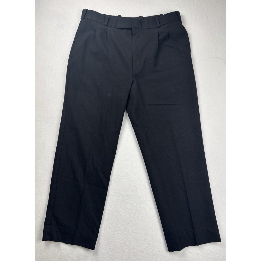 Men's Sapphire Black‎ Dress Pants Slacks Flat Front Career Work 36x26